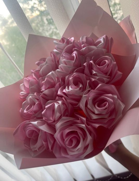 Букеты из атластной ленты