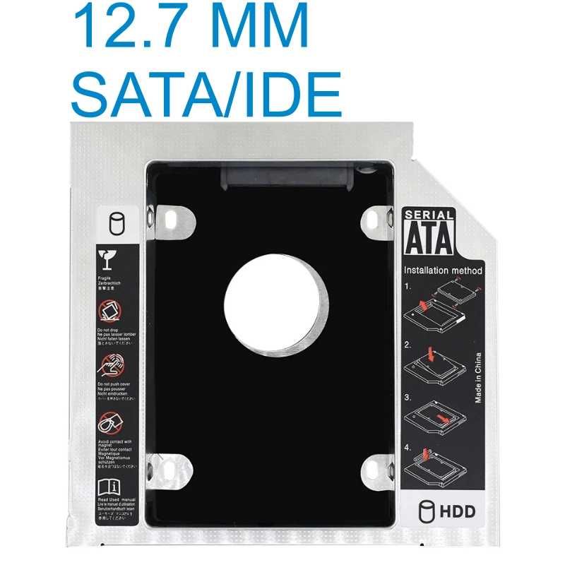 Adaptor HDD/SSD Caddy unitate Optica Laptop de 9, 9.5 & 12.7 mm NOU!