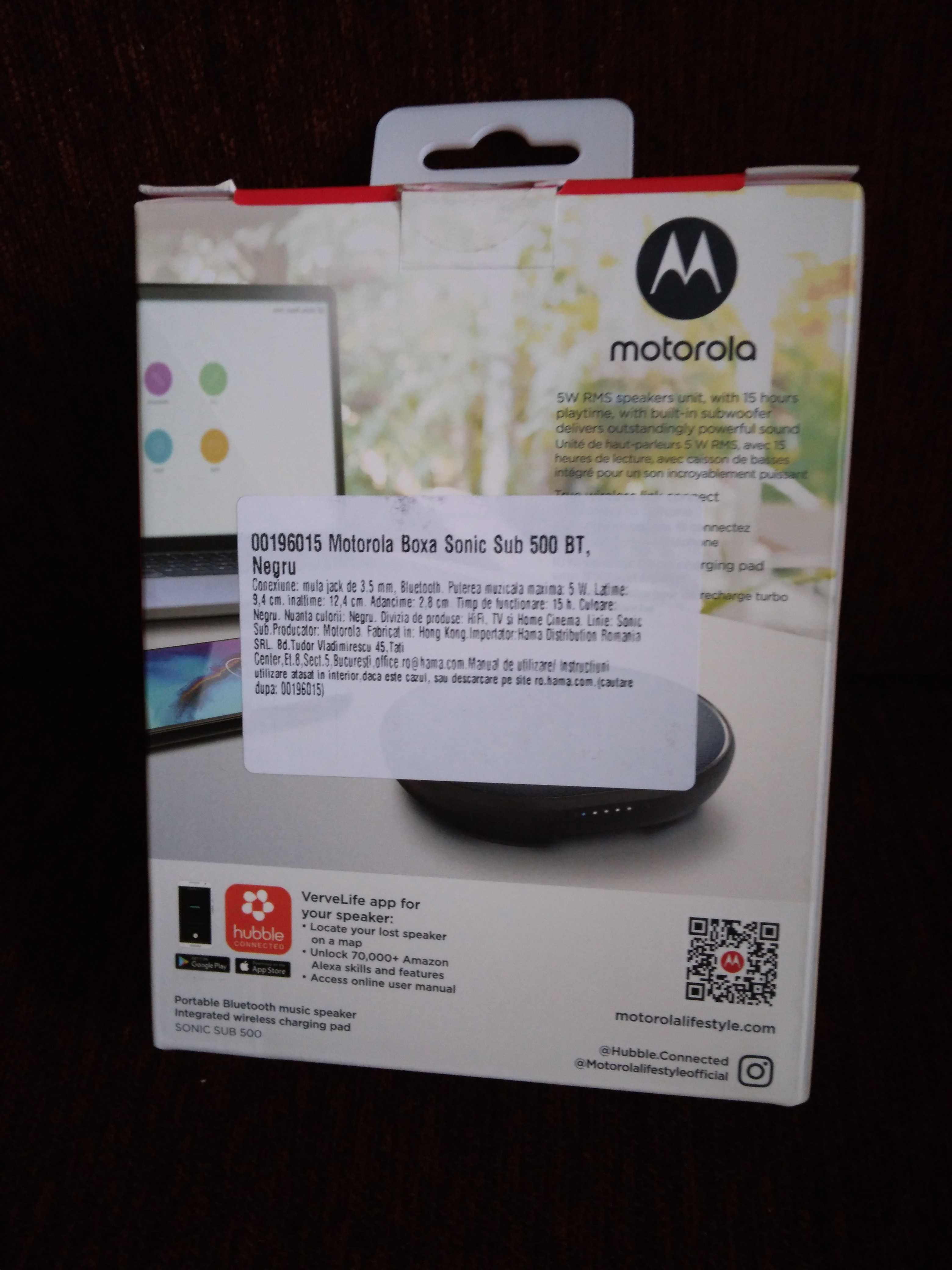 Boxa Portabila Motorola Sonic Sub 500, Bluetooth