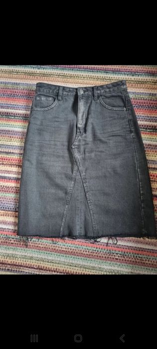 Fusta blug jeans denim Stradivarius