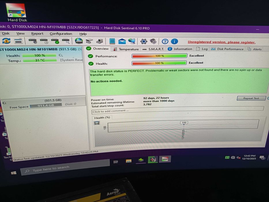 Hard disc laptop. 1TB + windows 10 pro