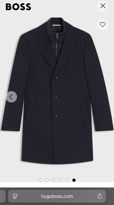 Palton lana Hugo Boss nou, cu eticheta, marimea 52 slim fit (M L )