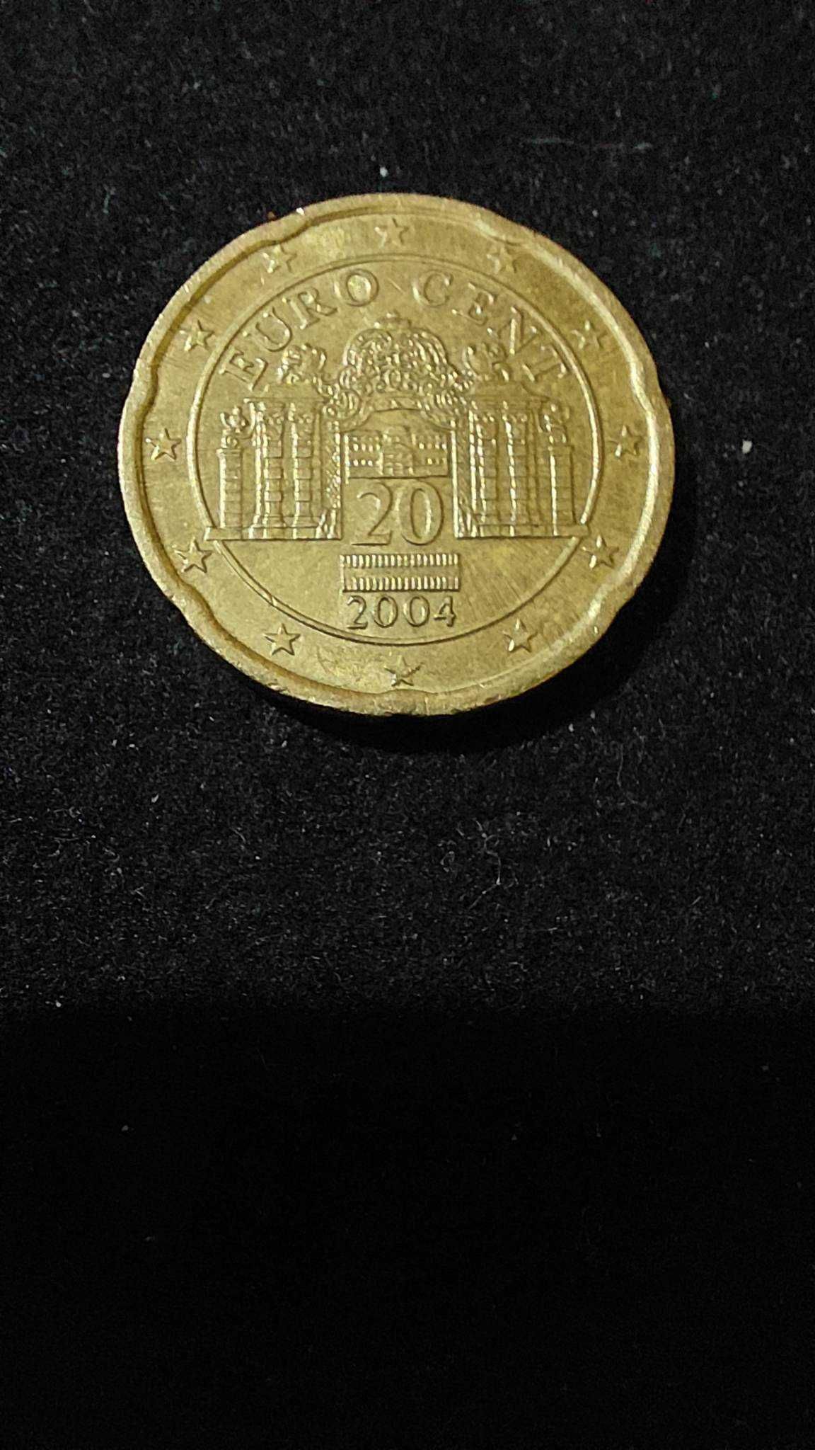 Vand moneda veche 20 eurocenti din Austria anul 2004