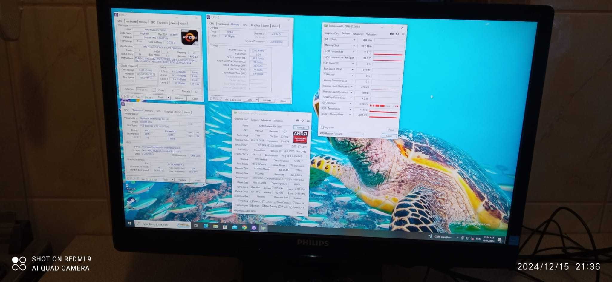 Unitate Gaming Ryzen 5 7500f/rx 6600/16gb/500gb nvme