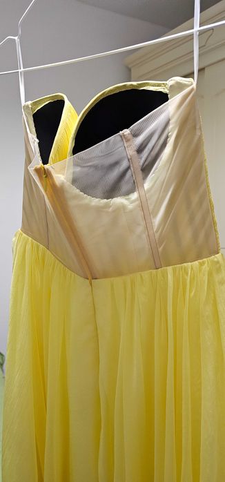 Rochie din voal cu matase naturala, corset plus cupe cu push-up