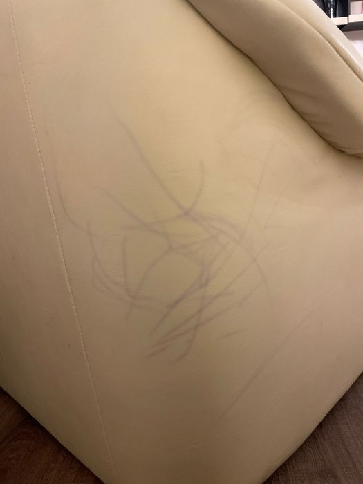 Canapea extensibila cu 2 fotolii de piele
