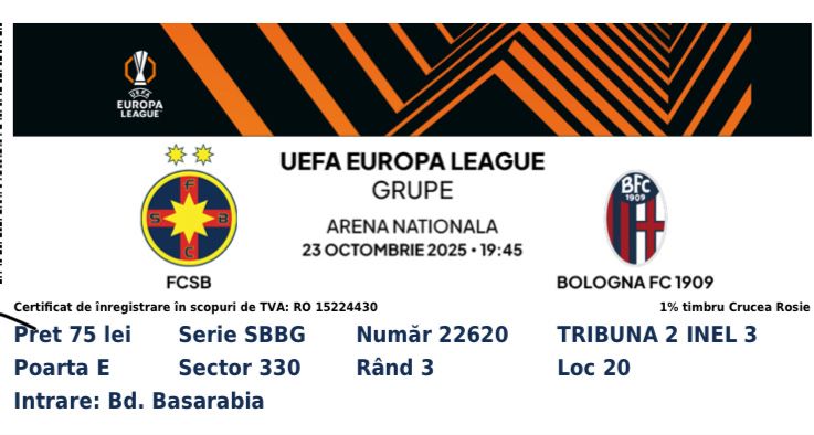 Bilet fcsb-bologna