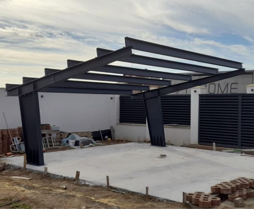 Carport premium pe structura metalica