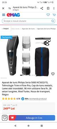 Aparat de tuns Philips Seria 5000 HC5632/15 nou sigilat