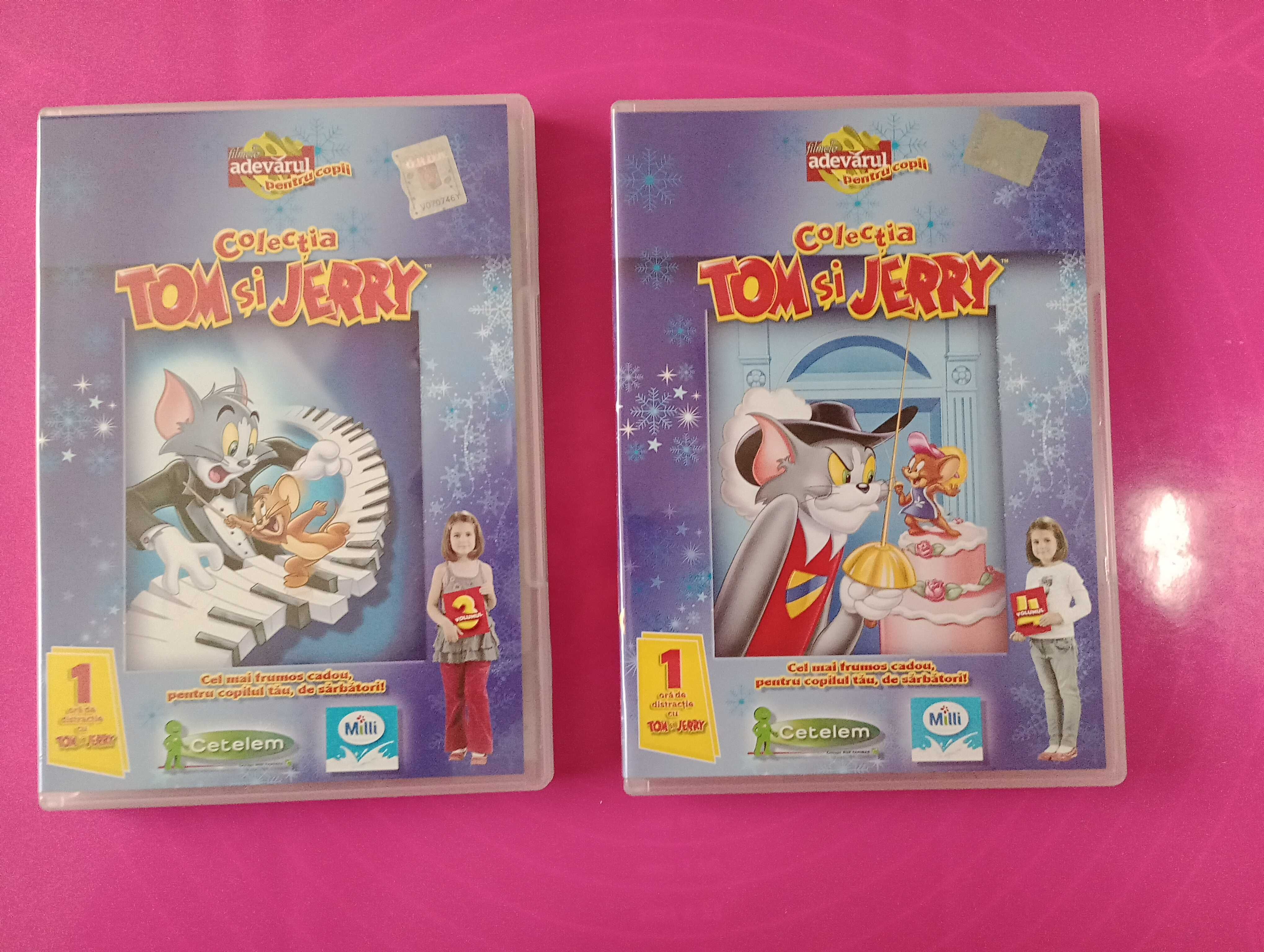 Colectia Tom & Jerry, desene animate pe opt DVD-uri.