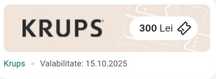 Voucher 300 lei Krups