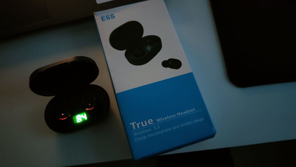 Căști Bluetooth 5.3 True Wireless TWS E6S, la cutie