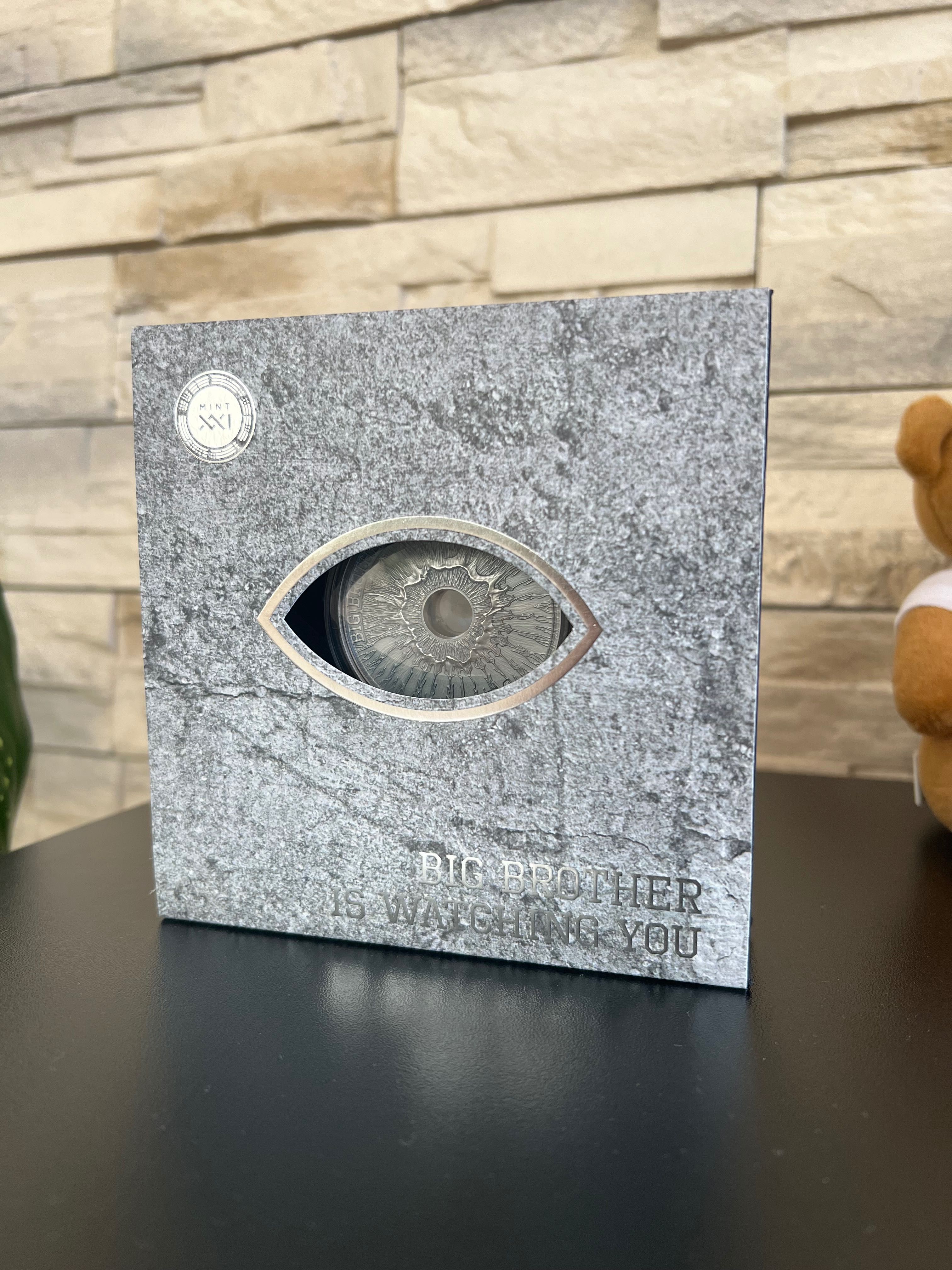Сребърна монета 2oz Mint XXI Big brother Watching you