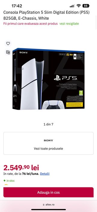 PS5 Digital ,NOU SIGILAT  2100 RON