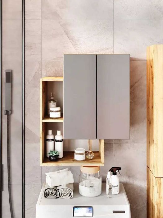 Навесной шкаф для ванной YANA ECO MEBEL — удобство и современный стиль