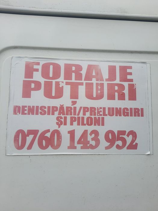 Foraje puțuri apa prelungiri denisipări și piloni