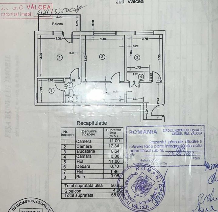 2 camere Ostroveni | 55MP | Centrala Termica | AC | Renovat | Boxa