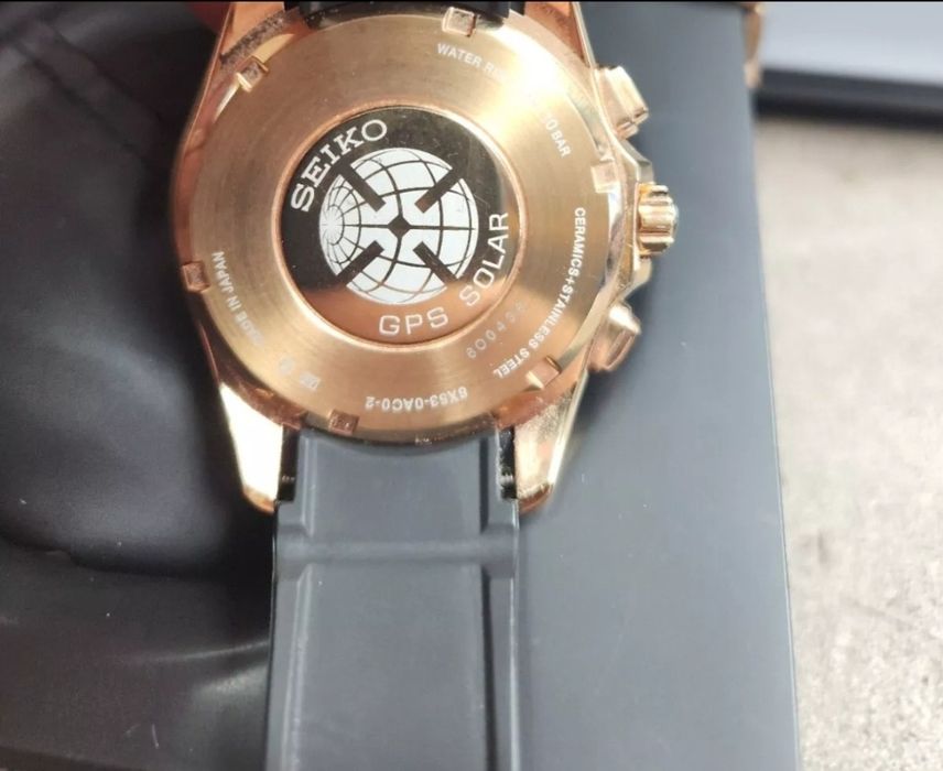 Seiko Astron 8x53-0AC0-2 SBXB055 GPS Ceramic Solar Rose Gold