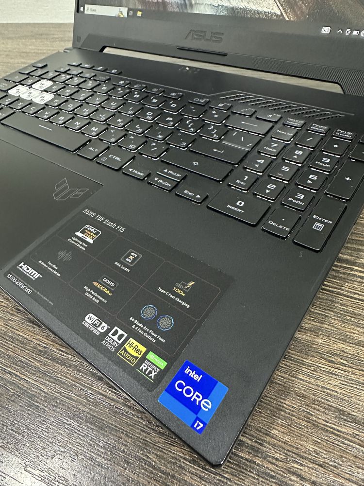 мощный 16-ядерный i7 Asus TUF Dash F15, для графики и игр