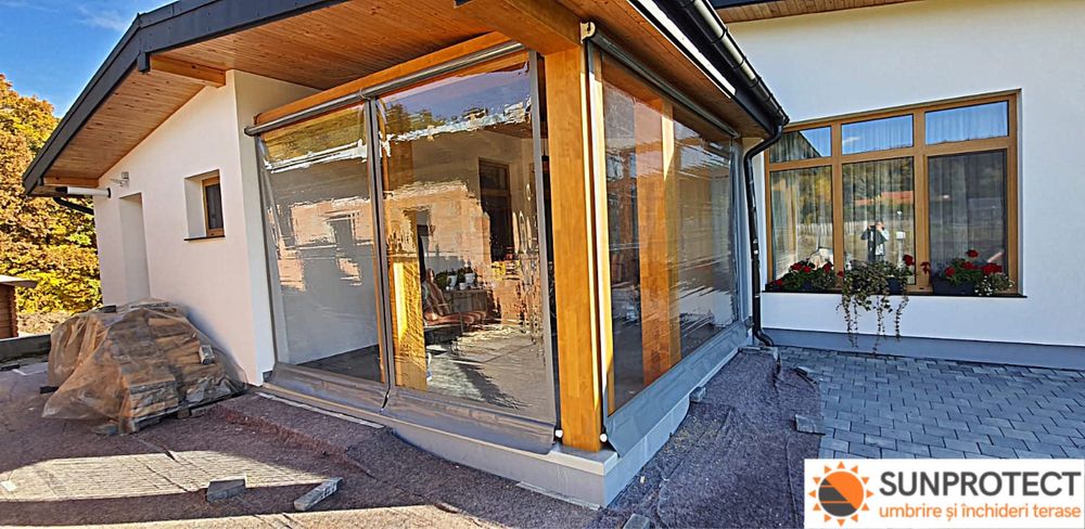 Folie Transparenta PVC. Rulou casetat, Rulou Simplu, Panou cu butoni.