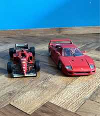 2 броя колички 1/24 Burago Ferrari F40 и Ferrari F1