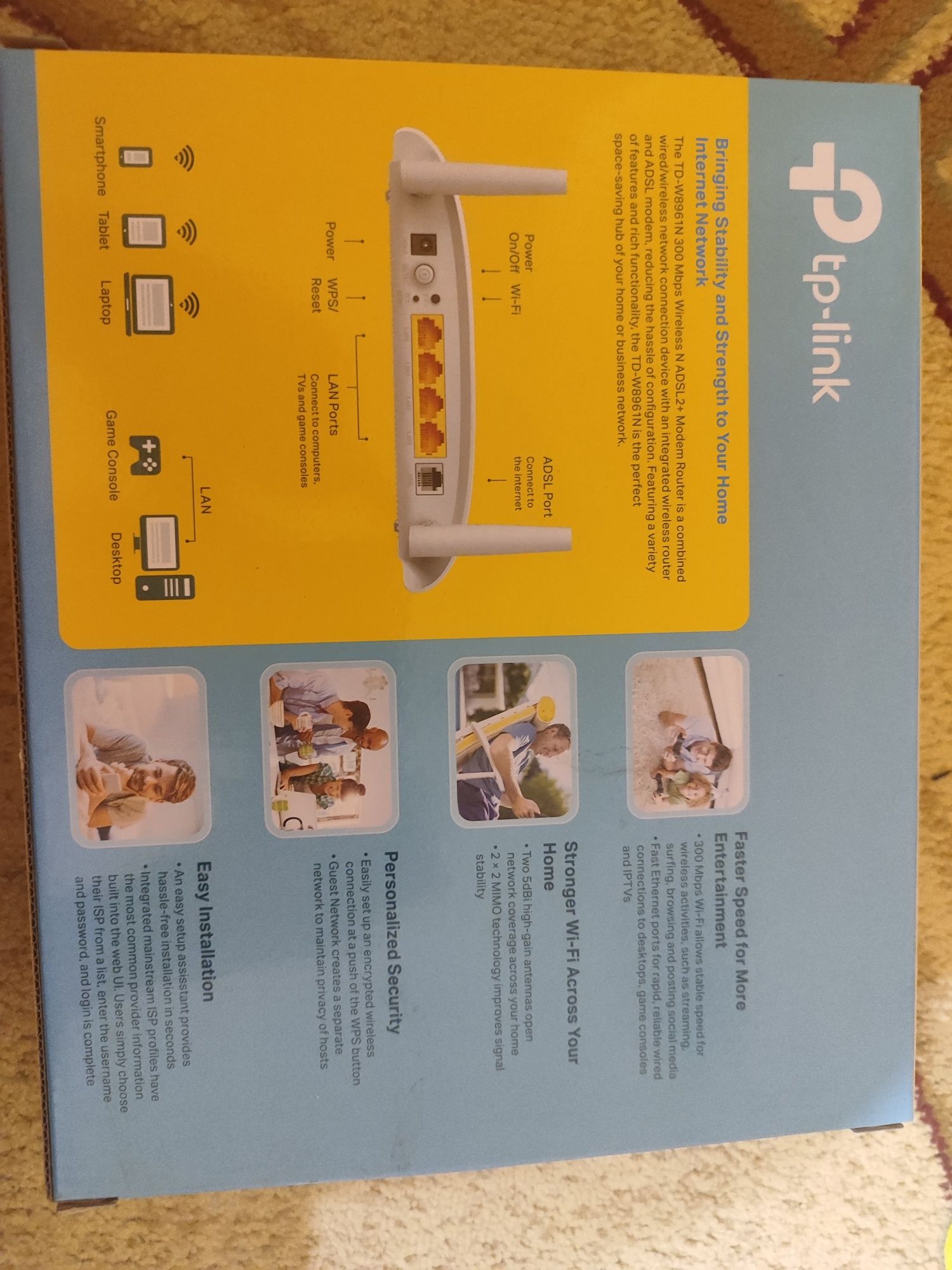 Модем роутер TP-link 300mbs ADSL2+