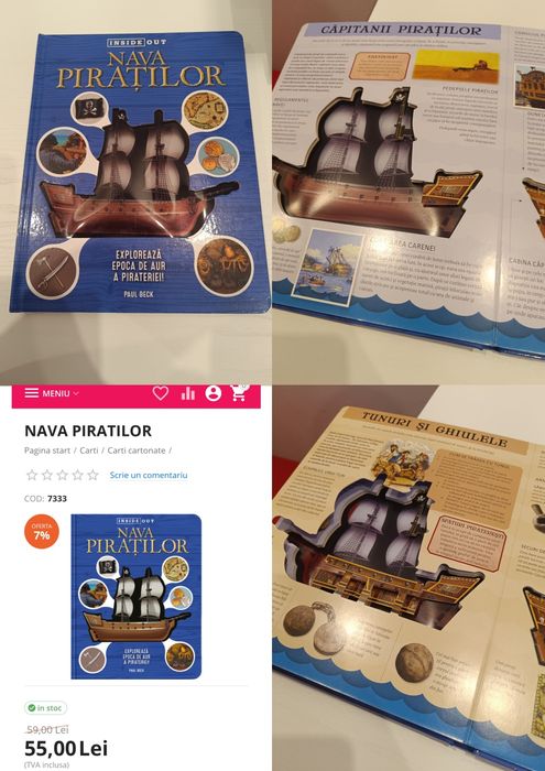 Cartea Nava Piratilor cu ilustrații