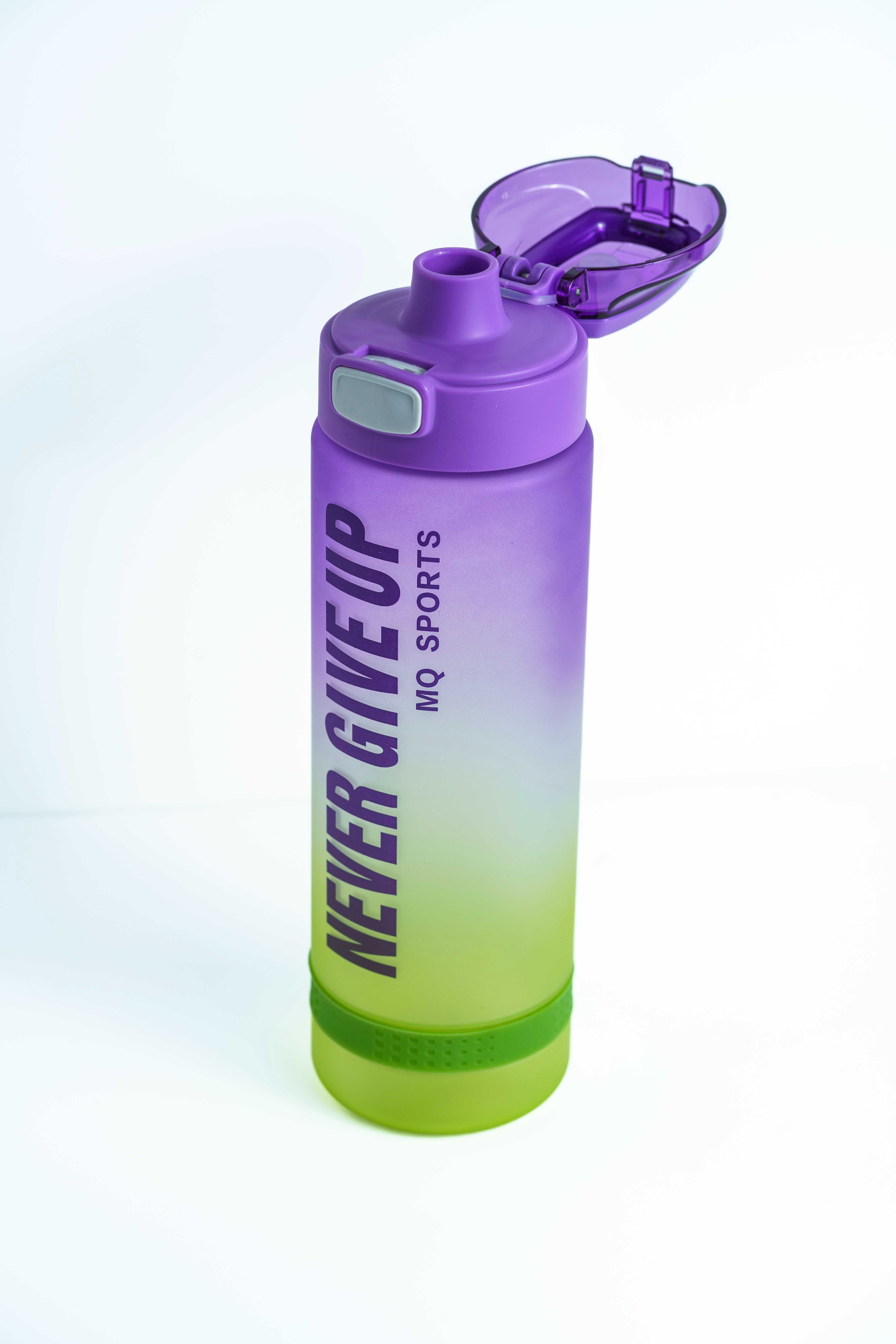 Sticla de Apa NeverGiveUp, pentru Fitness/Camping, 1 litru, Multicolor