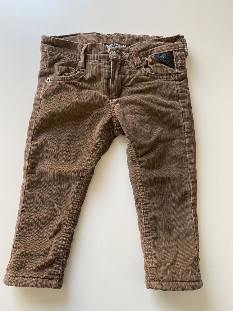 Нов топъл зимен джинсов панталон, 86