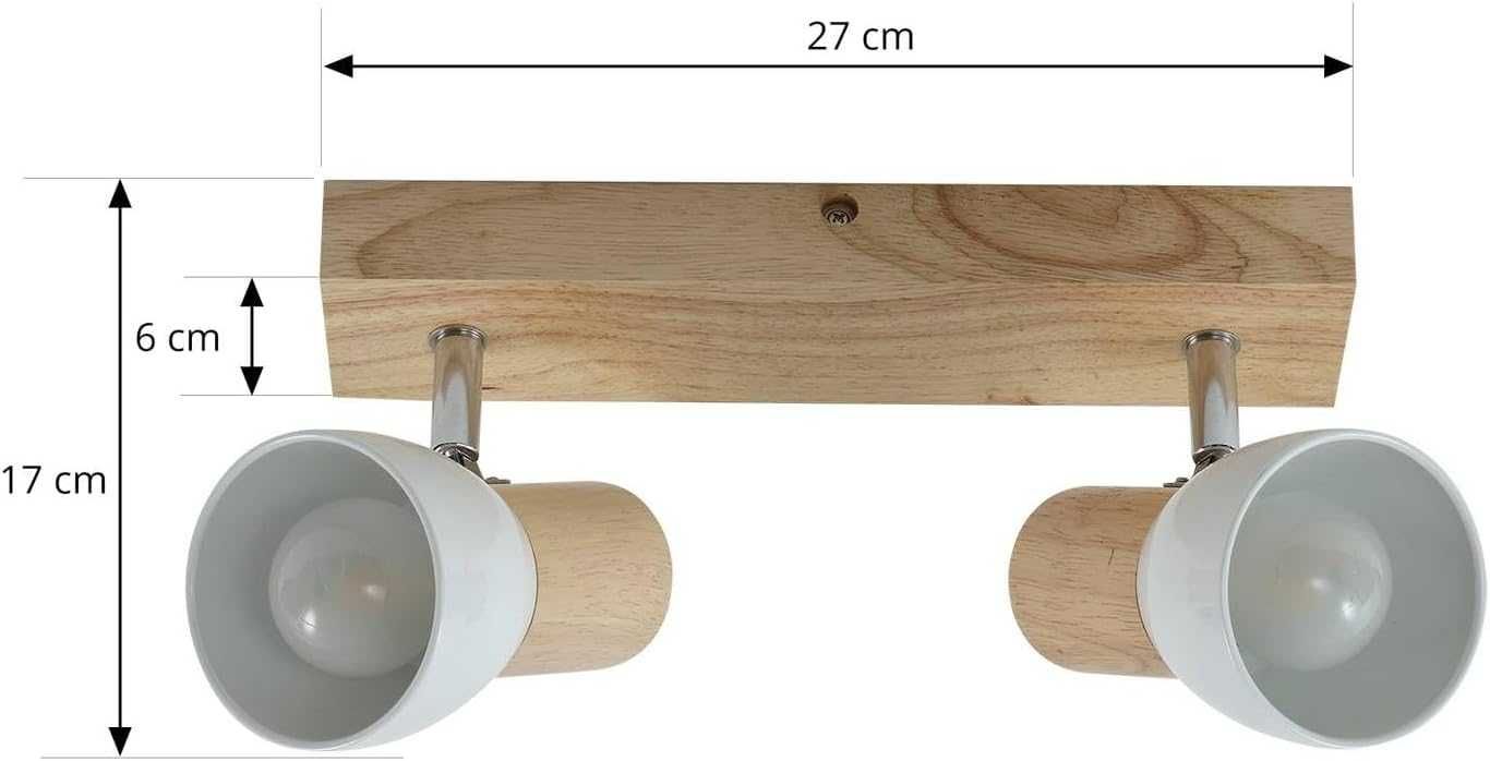 Plafoniera Lindby aplică lemn metal spot de tavan rotativ și pivotabil