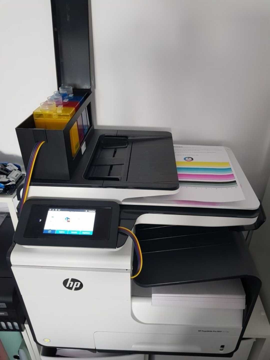 Imprimanta multifunctionala color hp pagewide pro 477dw cu sistem ciss