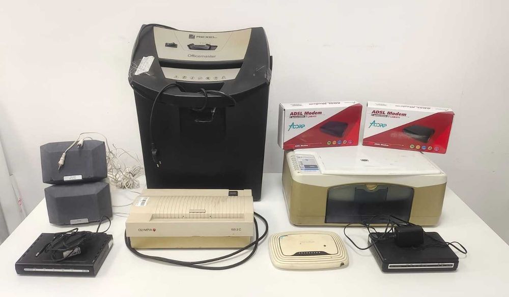 Хлам компьютерный шредеры, роутеры, маршрутизаторы, принтер, динамики