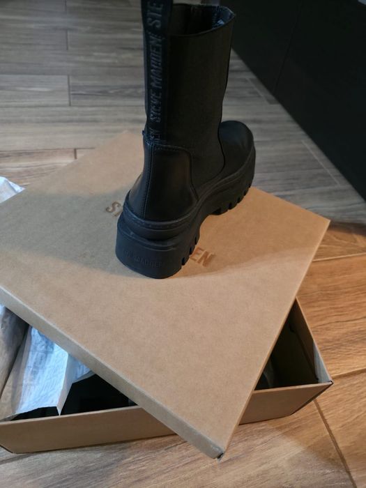 Ghete piele negre Steve Madden