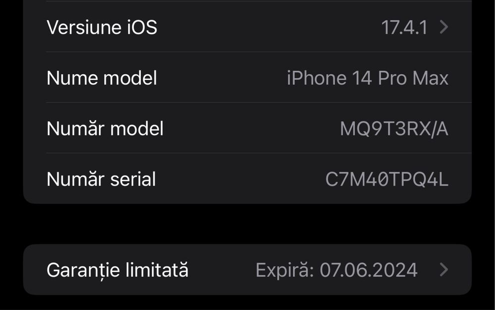 iPhone 14 pro max ca nou - garantie