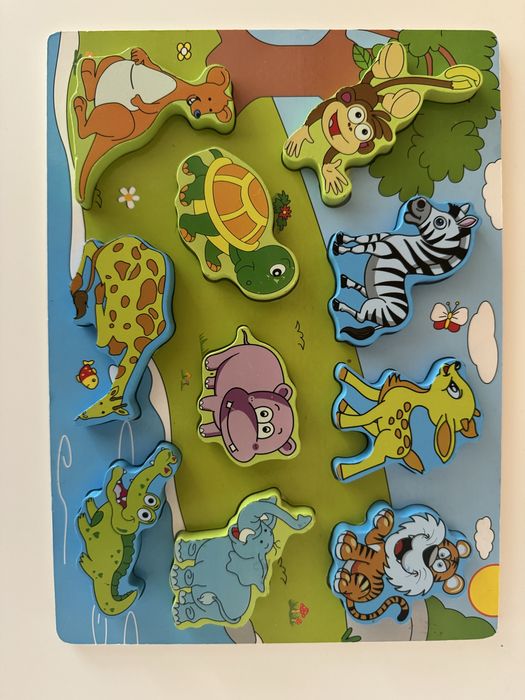 Дървени пъзели - различни видове възраст 1+