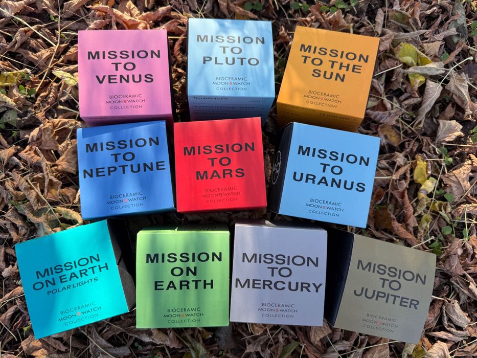 Omega Swatch mission to mercury sun pluto earth venus neptune uranus