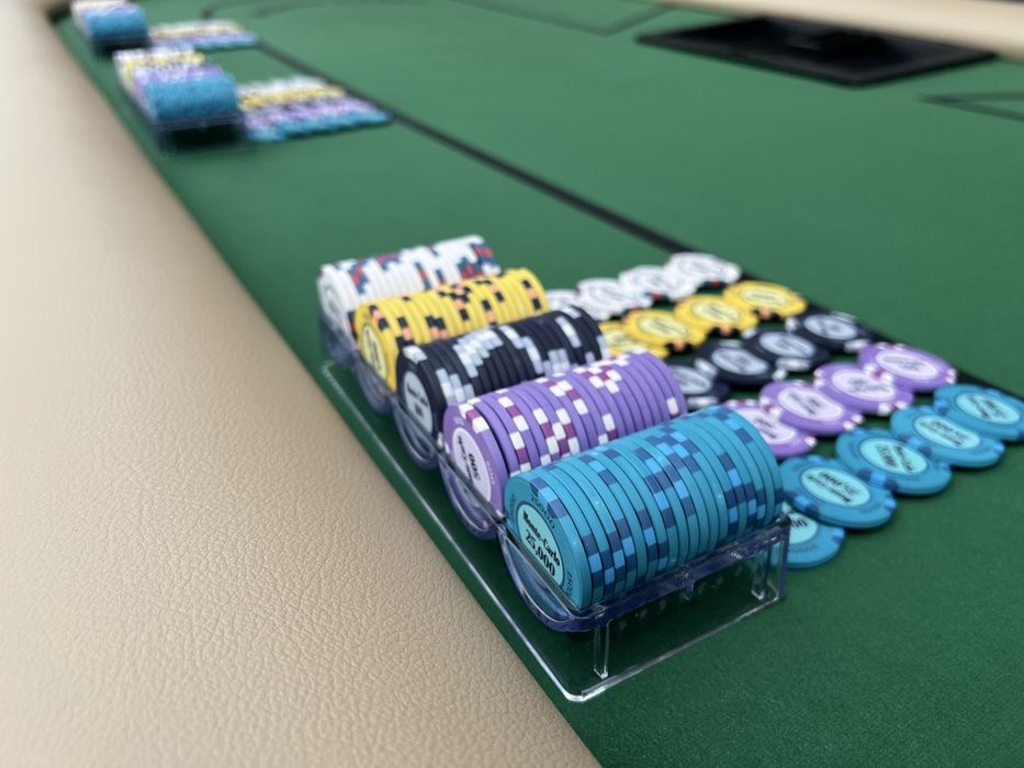 Masa Poker Monte Carlo + Jetoane Poker Ceramice Monte Carlo stoc