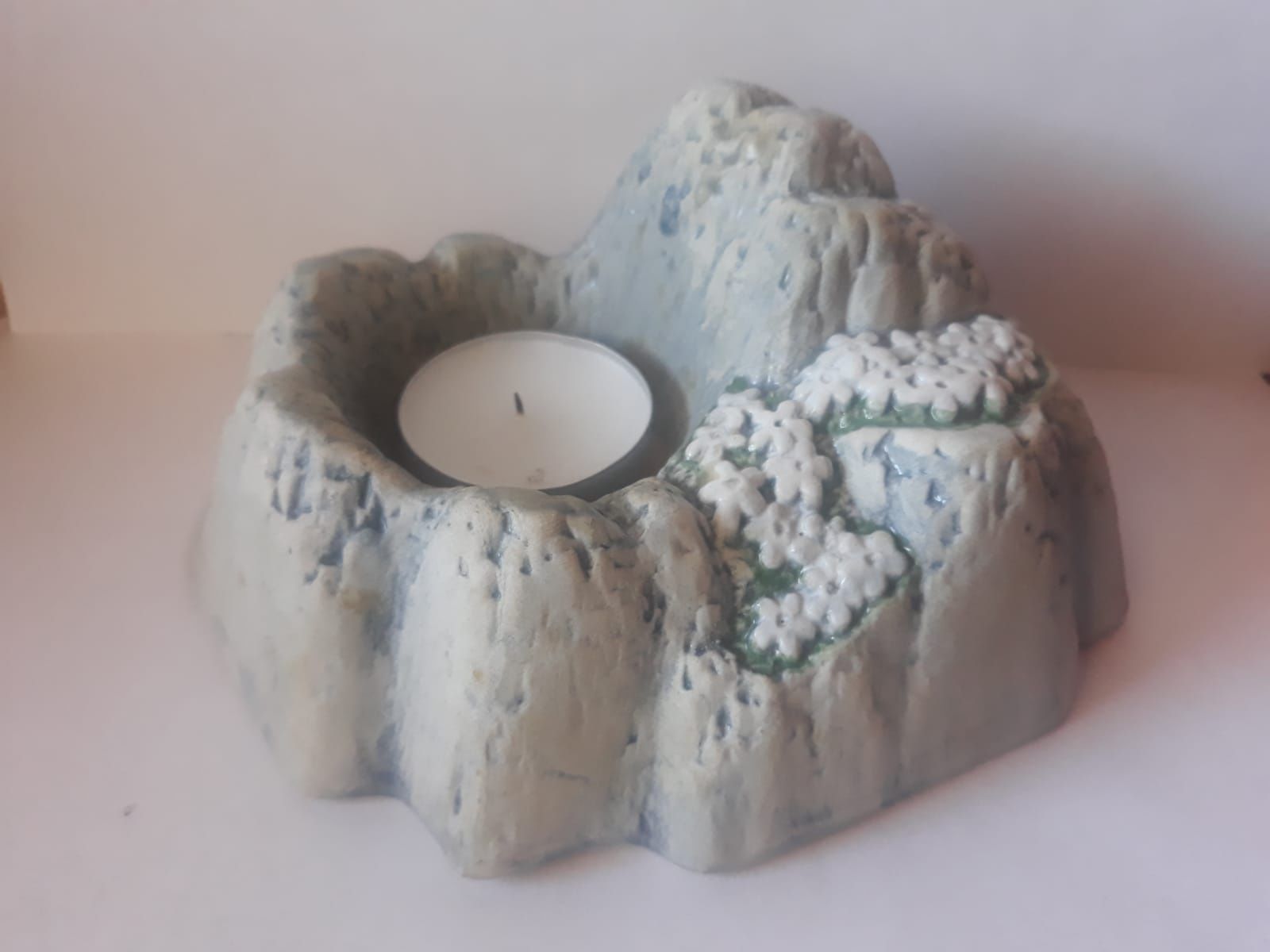 Ceramica Jie Suedia suport lumanare sfesnic munte iceberg