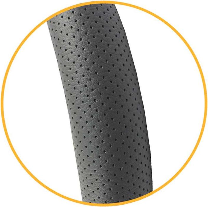 Калъф за волан кожен серия аристон сив среден/38см. CarTech