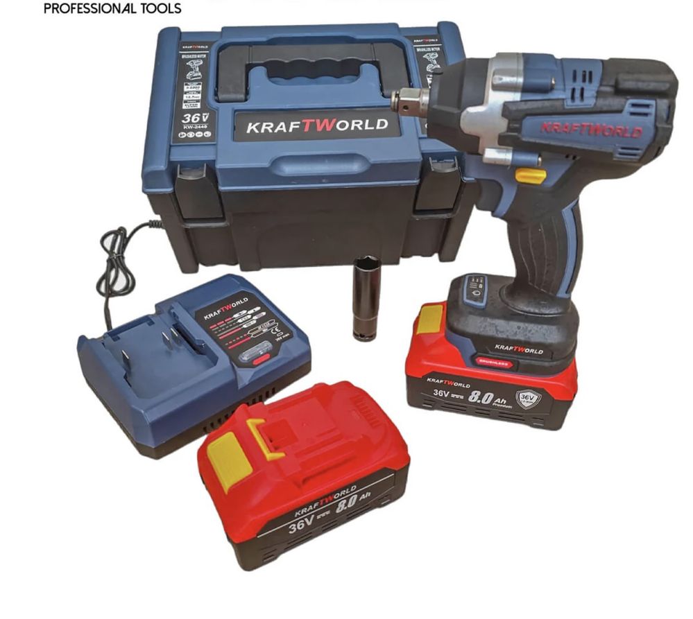 Акумулаторен гайковерт  KRAFTWORLD powershare 36V