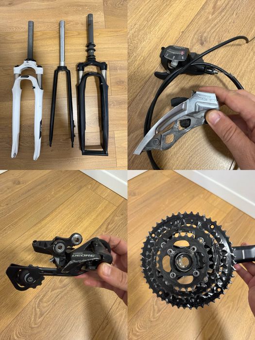 Piese bicicleta, furca suntour NCX D, furca fixa, roata fata dinam