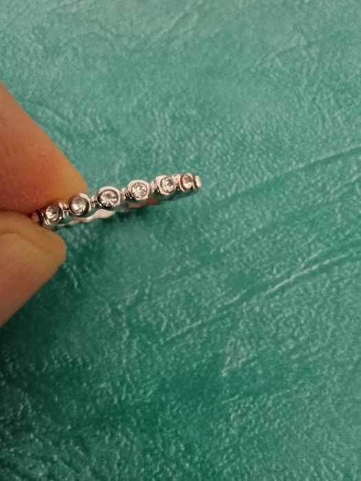 3 сребристи дамски пръстена (вътрешен диаметър 17 мм)