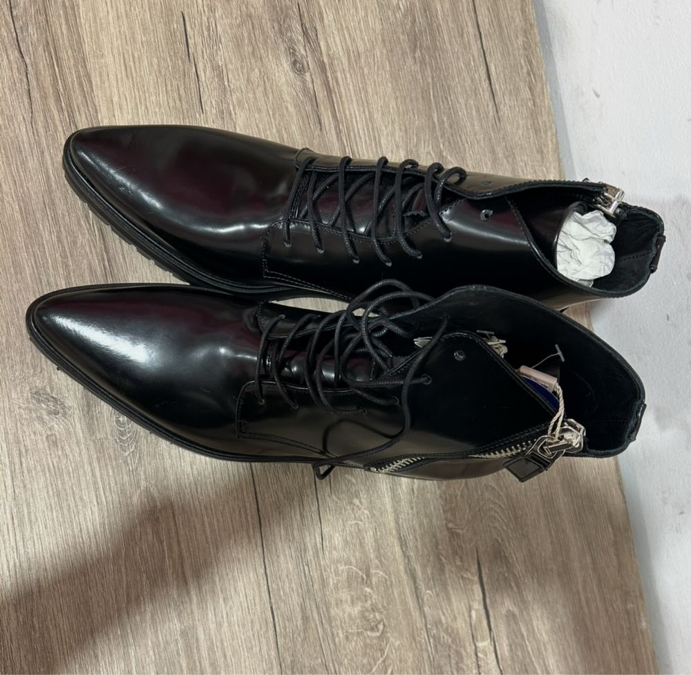Ghete de piele interior exterior, Uterque by Massimo Dutti