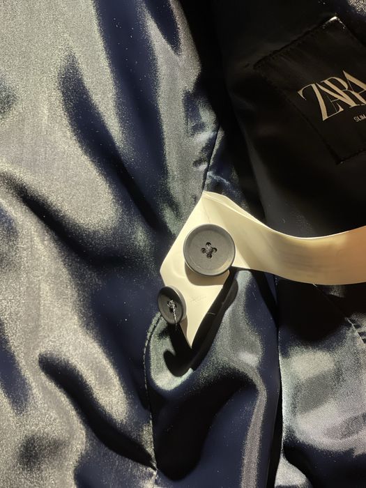 НОВО Мъжко спортно сако ZARA – размер 48 (M) – тъмносин