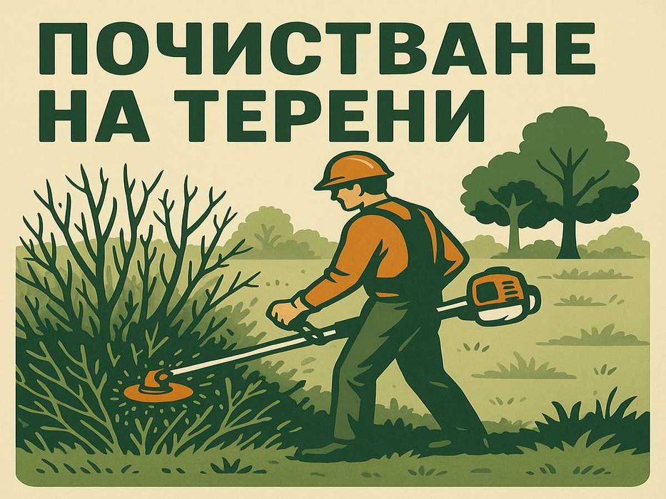 Почистване на дворове и парцели, извозване на храсти и треви