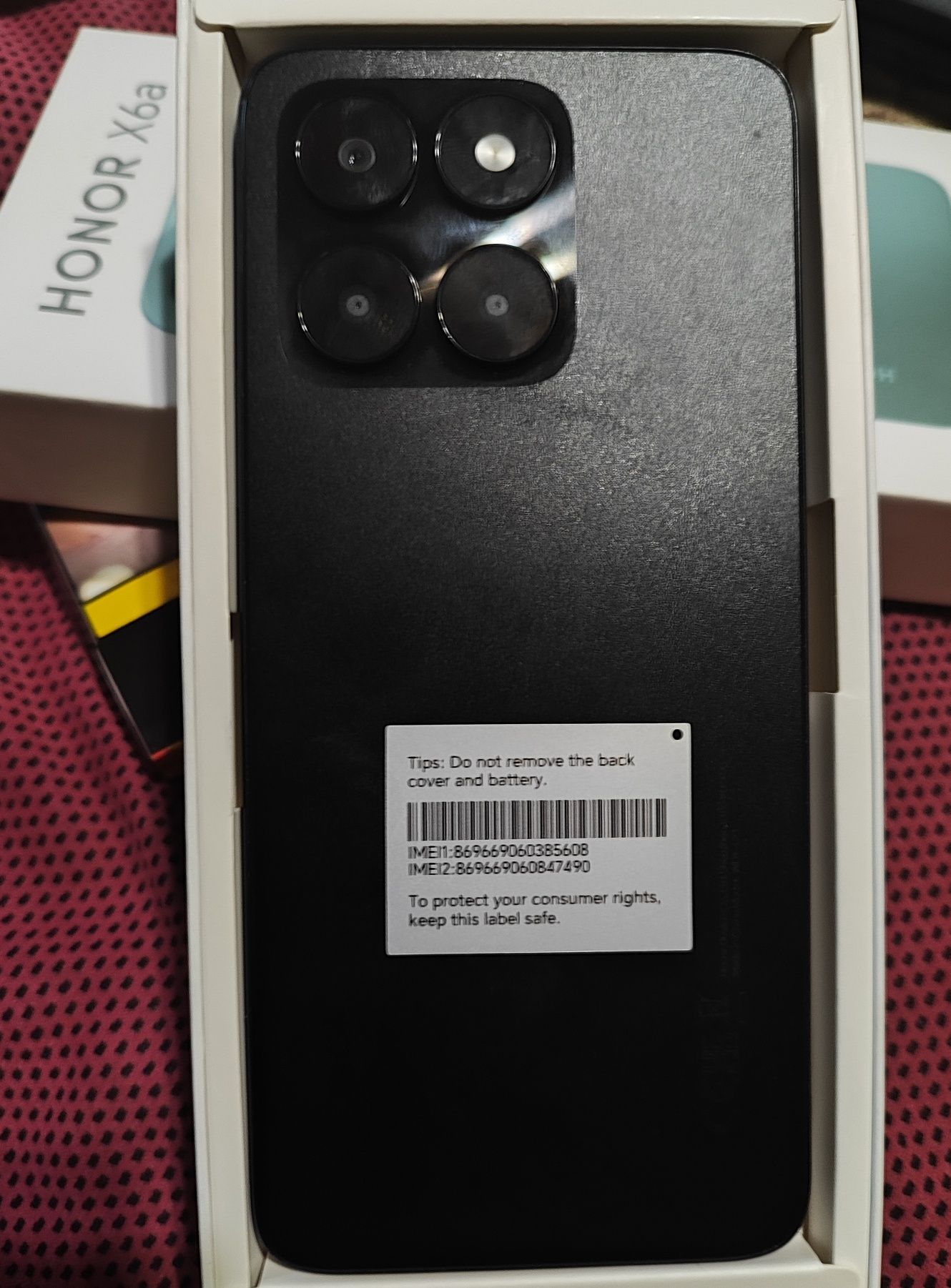 HONOR X6a, 4/128GB,  6.5", Черен