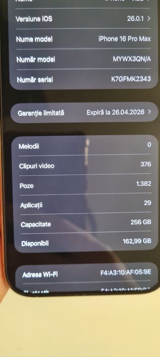 Iphone 16 pro max(schimb cu Iphone 17 pro max)