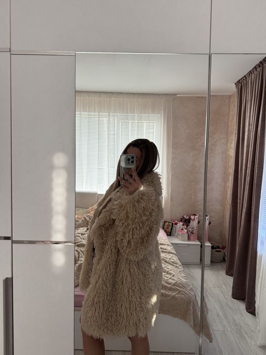 пухено палто pause jeans