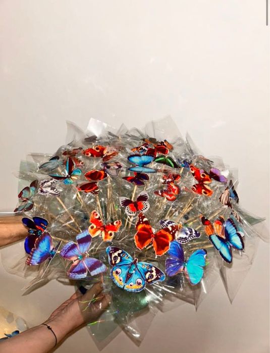 Buchet fluturi cu lumini LED - Handmade, decor deosebir lucrate manual