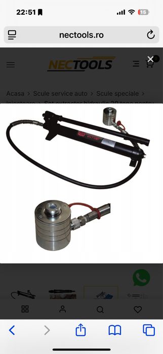 Set Extractor hidraulic 20 tone ,injectoare universal bosch delphi